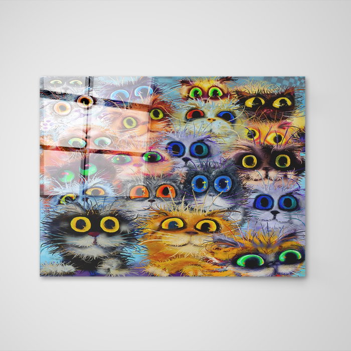 Wallity Cuadro Decorativo de Vidrio Templado Multicolor 40 x 60 cm